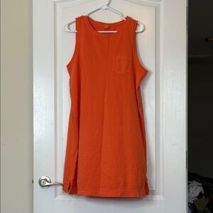 Old Navy Neon Orange Tank T-Shirt Mini Dress Large